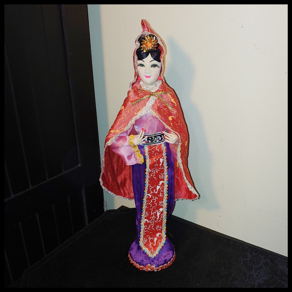 Vintage Asian Cloth Doll, Late 1960s